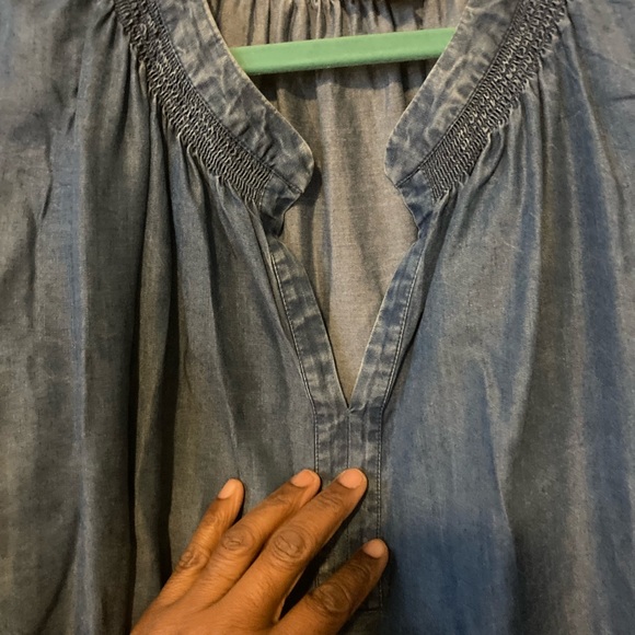Long sleeve denim blouse - Picture 4 of 5